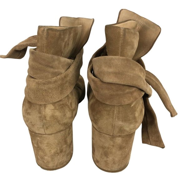Rag & Bone Dalia Tan Suede Ankle Tie Boots Womens Size 41 US 11 - Picture 6 of 7